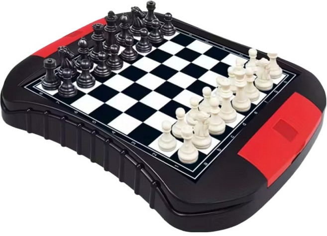 QUOKKA 6in1 자석 체스 오목 주사위 휴대용 가족 멀티 보드게임, 블랙, 1개