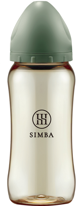 Simba 小獅王辛巴 蘊蜜鉑金PPSU寬口防脹氣奶瓶 全齡適用, 治綠色, 1個, 360ml