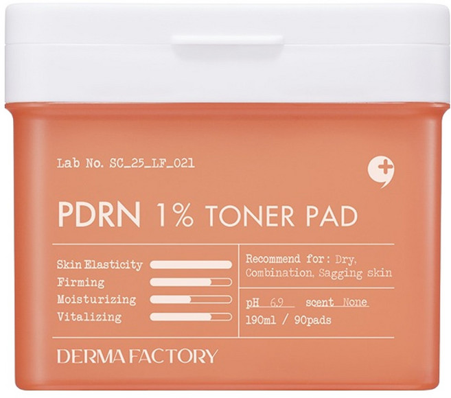 DermaFactory PDRN 1% 爽膚棉片 190ml, 1個, 90枚入