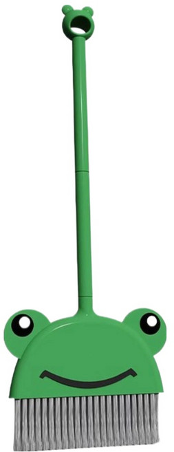 픽노아 귀여운 청개구리 미니 빗자루 18 x 47 cm, 그린, 1개