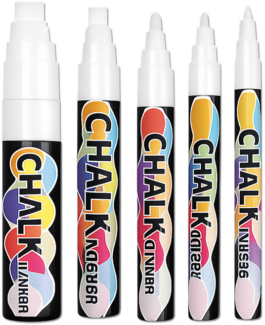 다다 초크 마카펜 5종 세트, 화이트, 1세트