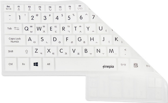 파인피아 HP 오멘 16-ap0114AX / 16-ap0115AX / 16-ap0116AX / 16-ap0117AX용 노트북 문자인쇄키스킨, 화이트, 1개