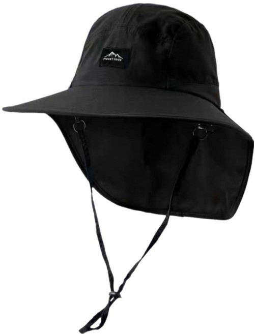 디스티프 캠핑 낚시용 아웃도어 넥커버 모자, 블랙