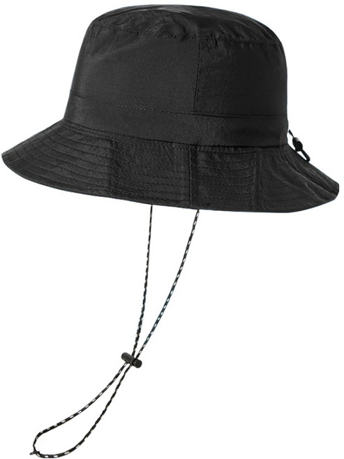 디스티프 경량 아웃도어 접이식 버킷햇, 블랙