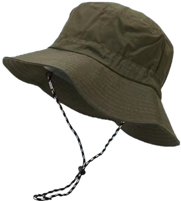 DISTIFF 輕量戶外可折疊漁夫帽, 軍綠色
