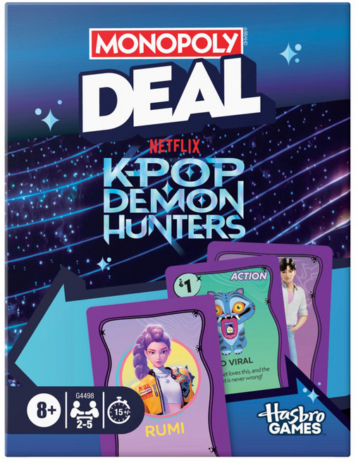 Hasbro 孩之寶 MONOPOLY 地產大亨Deal紙牌交易遊戲 Kpop 獵魔女團 英文版, 混和顏色, 1套