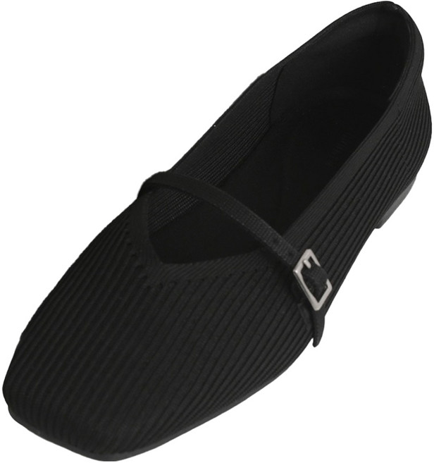 SHOOPEN 針織瑪莉珍平底鞋 1cm HPWWFGS403