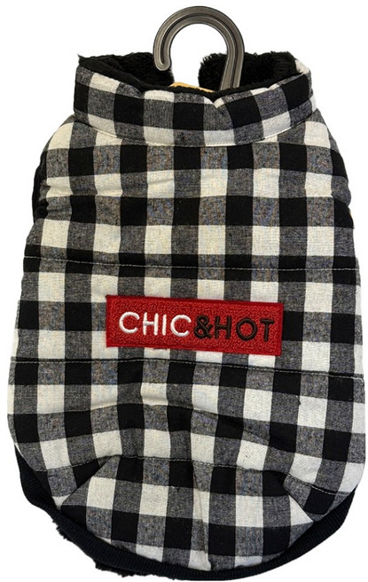 패리스독 반려동물 시크 앤 핫패딩, 블랙, 1개