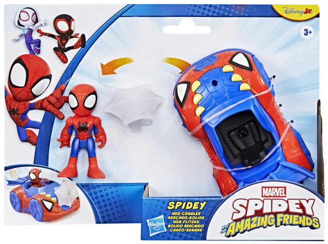 MARVEL 漫威 蜘蛛人與他的神奇朋友們 3吋人物載具組 混裝, 混合顏色, 1個