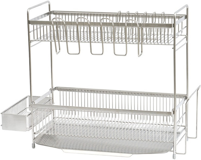 무디타 304 스텐 모노라인 식기건조대 슬림형, 1개, 2단