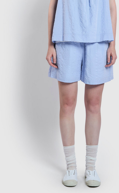 JAJU 女款嫘縈棉質泡泡紗四分睡褲