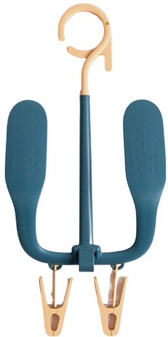 해피굿즈 신발변형방지 집게 회전 건조걸이, 블루