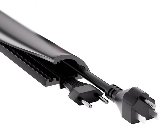 라노홈 클립형 소프트 케이블 몰딩, 1개, 블랙