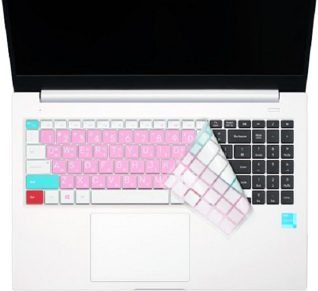 파인피아 LG 그램16 16Z90R / 16Z90RU / 16ZD90R / 16ZD90RU / 16ZB90R / 16Z90SU / 16Z90S / 16ZD90SU 용 마카롱 문자인쇄키스킨, 핑크, 1개