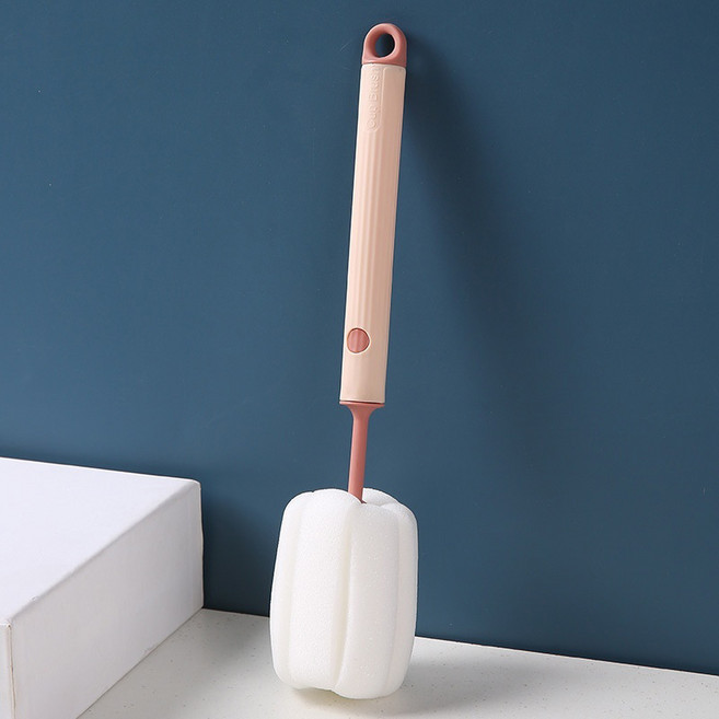 솔브리빙 텀블러 물병 스펀지 세척솔 몸통 + 교체헤드 3p 세트, 핑크, 1세트