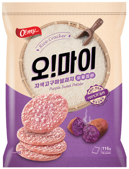 O my food 歐邁福 紫薯雪餅, 116g, 1個