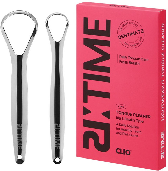 크리오 덴티메이트 리타임 올스테인리스 420 백태제거 스푼 타입 혀클리너 15g + 10g 세트, 1세트