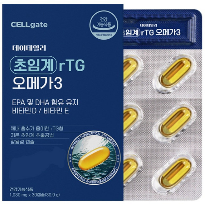 셀게이트 데이데일리 초임계 rTG 오메가3 30.9g, 1개, 30정