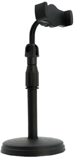 가로이 편리한 스탠드 원반형 휴대폰 거치대, 블랙, 1개