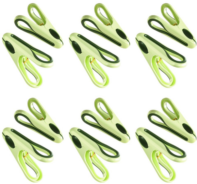 해피굿즈 강력고정 빨래집게, 라이트그린, 12개