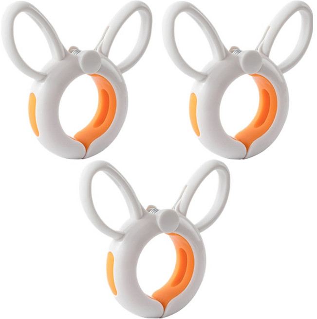 해피굿즈 고급 손상없는 빨래집게, 오렌지, 3개