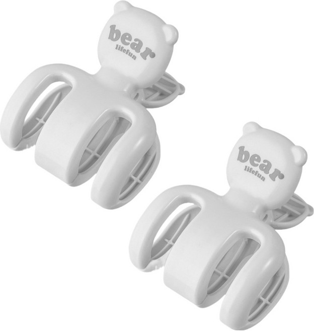 해피굿즈 다용도 간편한 빨래집게, 2개, 화이트