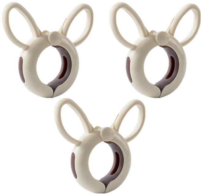 해피굿즈 고급 손상없는 빨래집게, 브라운, 3개