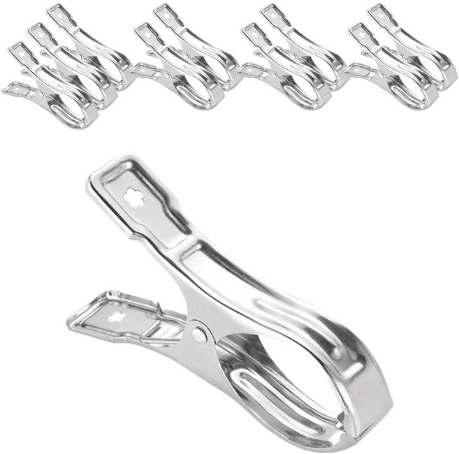 해피굿즈 다용도 고급 빨래집게, 스테인리스12cm, 10개