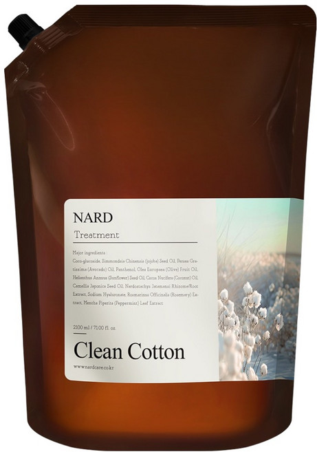 나드 부케가르니 리페어링 퍼퓸드 클린코튼향 트리트먼트 리필, 1개, 2.1L