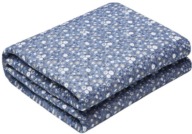 한일의료기 프리미엄 카본열선 워셔블 탄소 전기요, 안개꽃 블루, 소(67.5 x 180 cm)