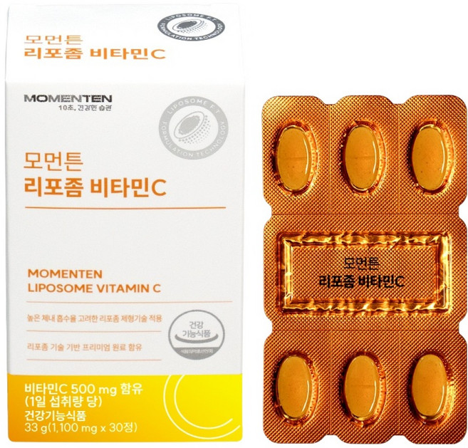 Momenten 脂質體維他命C 33g, 1個, 30錠