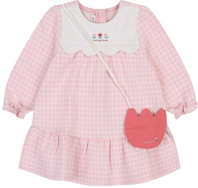 아가방 신생아용 오드데이체크 원피스 + 가방 + 포장 세트 + 쇼핑백