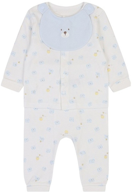 아가방 신생아용 꾸미징코오픈 면 내의 + 턱받이 + 포장 세트 + 쇼핑백