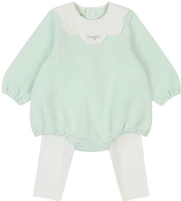 아가방 신생아용 선물용 론베베 바디수트 + 포장 세트 + 쇼핑백