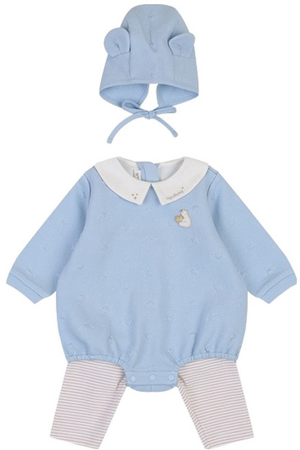 아가방 신생아용 선물용 피버별 이중지바디수트상하의 + 모자 + 포장 세트 + 쇼핑백