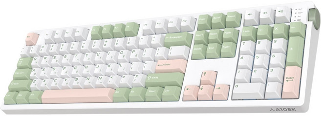 앱코 3모드 퀵스압 유무선 기계식 키보드, 말차 그린, A108K, 맘모스축