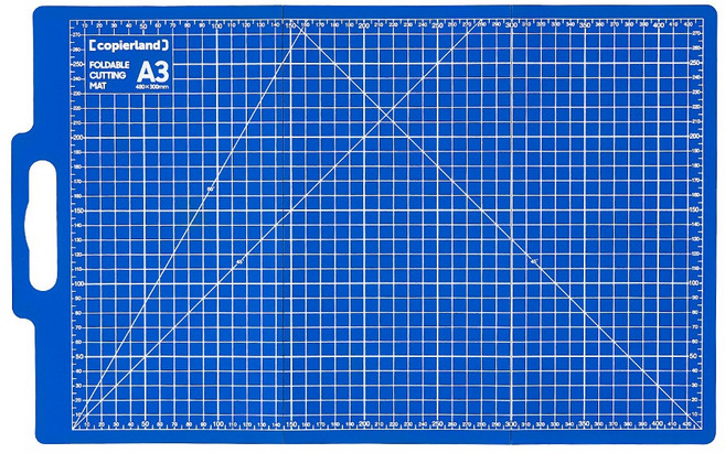 카피어랜드 PVC 5겹구조 2단 접이식 컷팅 매트 DCM-F03, 청색