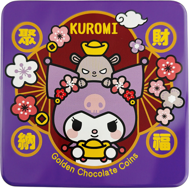 AMANDIER 雅蒙蒂 Kuromi聚財納福金幣巧克力風味糖, 39g, 1個