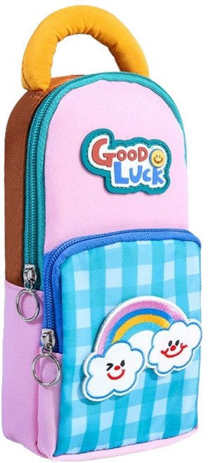 동아피엠에스 핸디형 미니백팩 필통, 옐로우그립, 1개