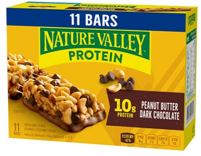 네이쳐밸리 프로틴 피넛버터 다크초콜릿 츄이바 11p, 440g, 1개 - 쿠팡