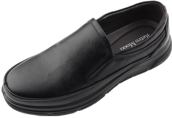 Retro Mood 247 男士天然牛皮鬆緊帶壓紋舒適鞋 RM-512