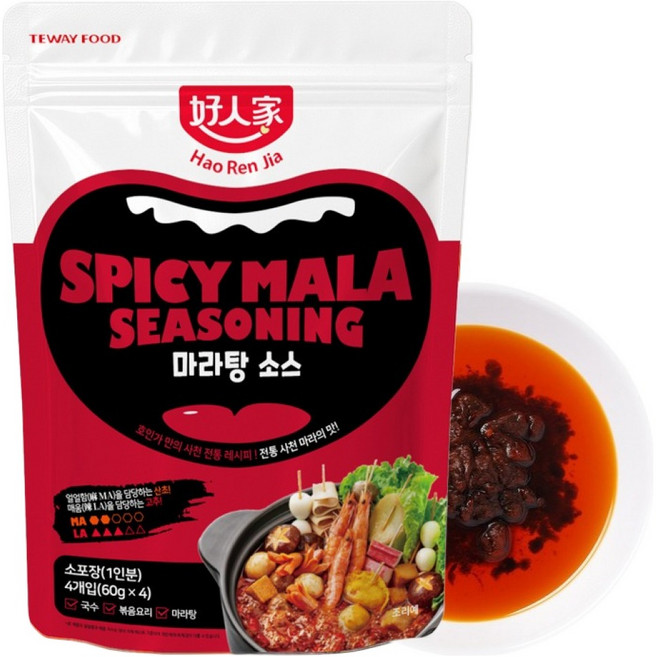 호인가 마라탕 소스 4p, 1개, 240g