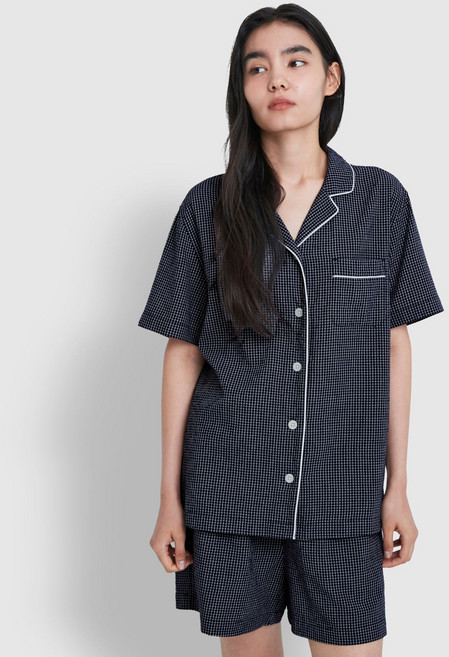 JAJU 여성용 코튼 레이온 3부 파자마 상의 하의