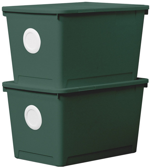 올리빙 도트 리빙박스, 모스그린, 2개