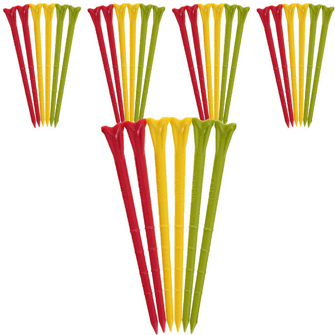 투딘 컬러 플라스틱 무저항 골프티 50p 세트, 1세트, 혼합색상