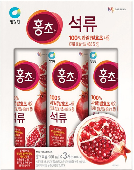 홍초 석류, 900ml, 3개