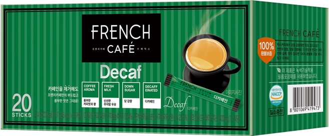프렌치카페 카페믹스 디카페인, 10.7g, 20개입, 1개