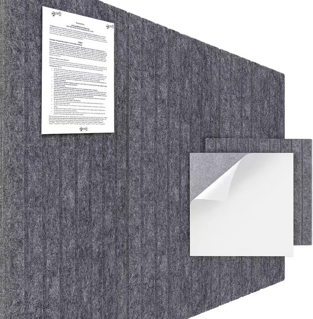 Jjangahouse 條紋吸音材質室內隔音牆施工面板壁貼, 深灰色