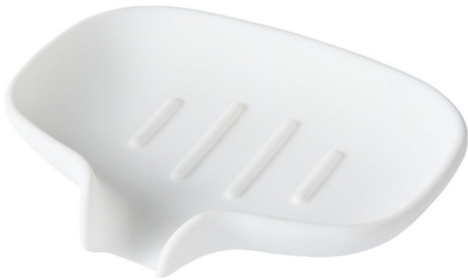 리빙홈디테일 실리콘 물빠짐 비누 받침대 LHD-078, 모노화이트, 1개