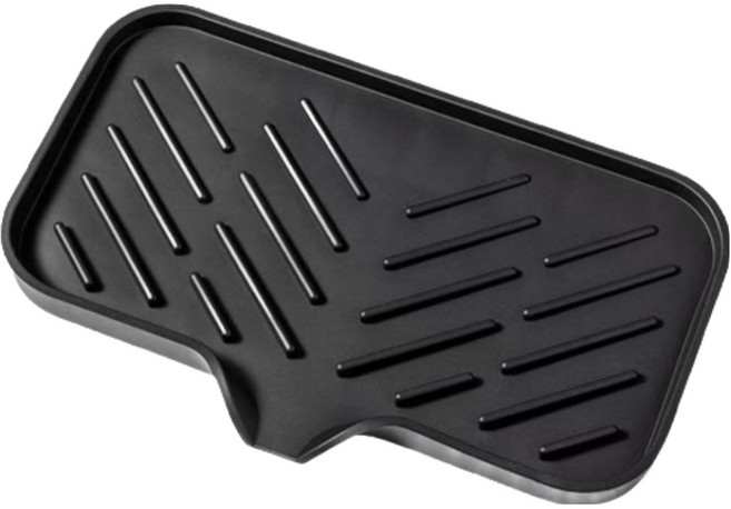 리빙홈디테일 실리콘 물빠짐 비누 수세미 받침대 대형 LHD-075, 블랙, 1개